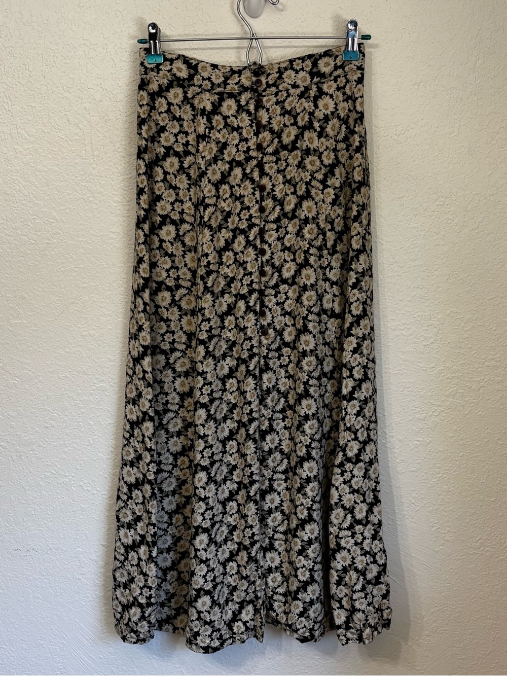 Vintage Compagnie Internationale Express Daisy Print Maxi Skirt Small